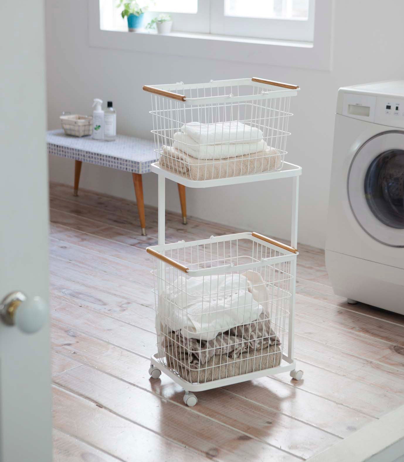 Rolling Laundry Cart by Yamazaki Home