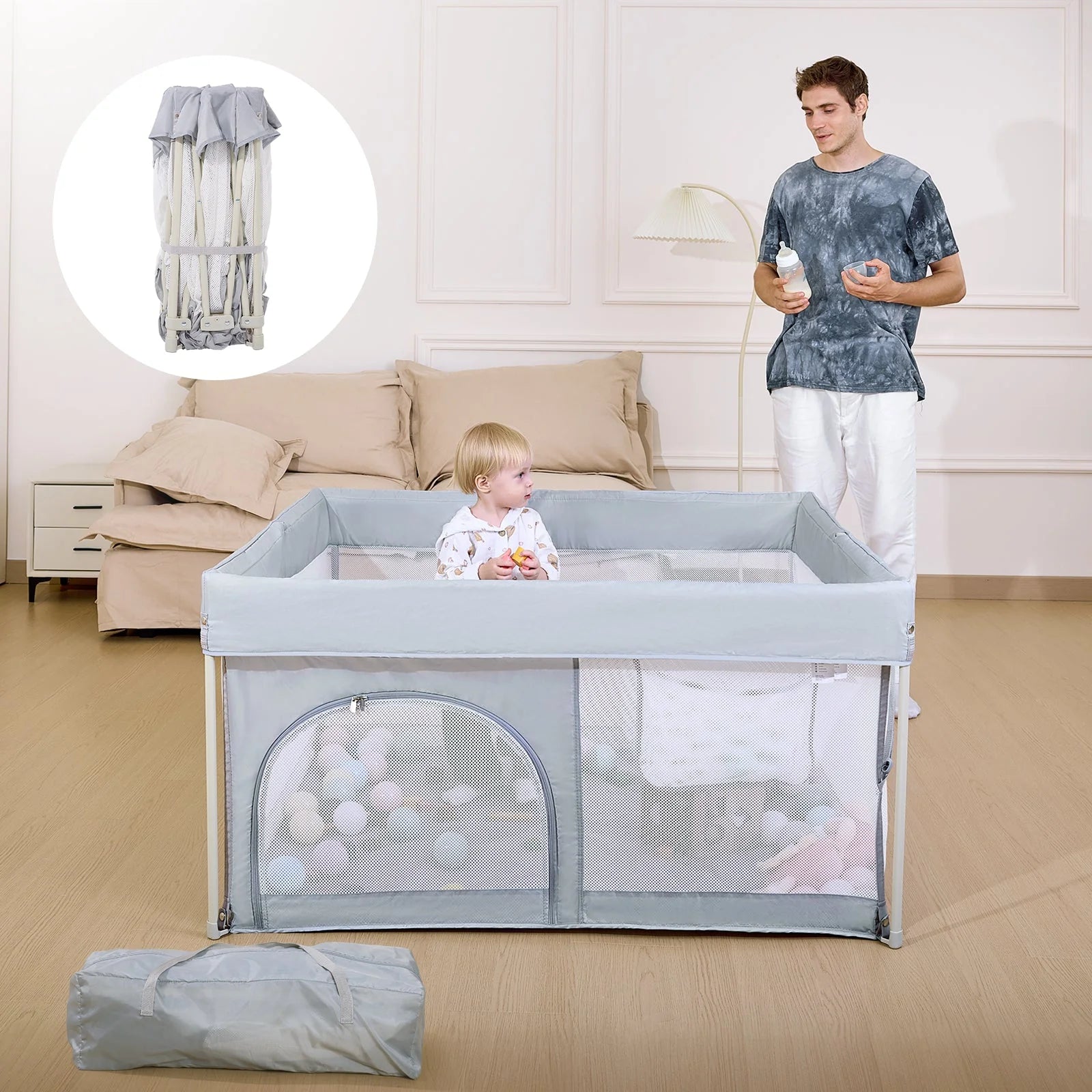 Indoor/Outdoor Baby Playpen by Babelio
