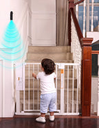 Smart Baby Gate with Infrared Auto-Unlock & Alarm | Sensepass by Babelio