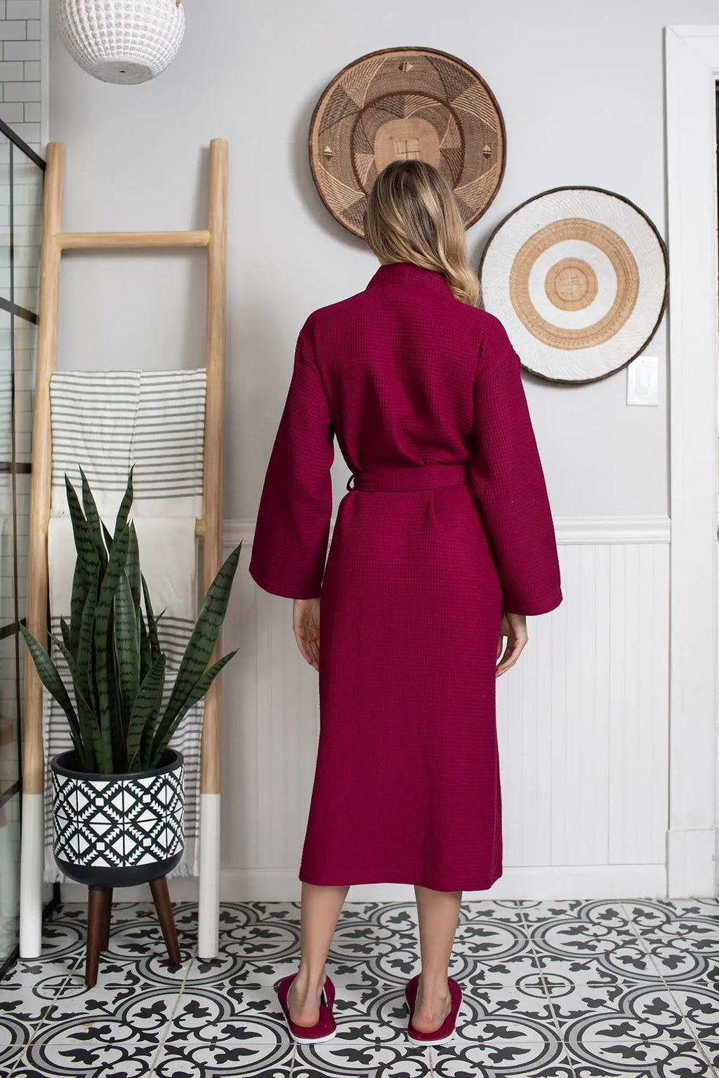Waffle Spa Robe by Lotus Linen– Lightweight, Quick-Dry Spa Comfort