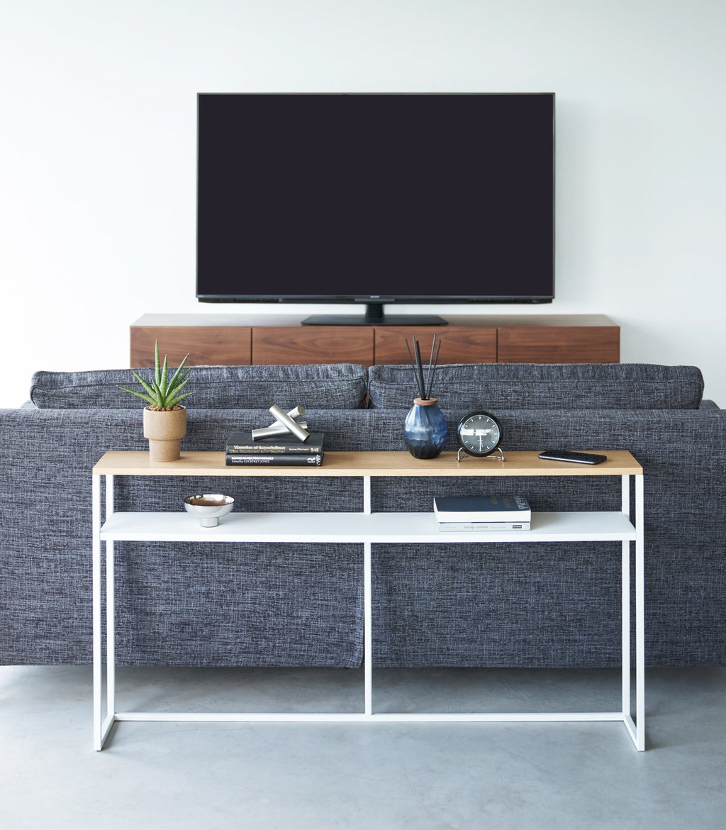 Slim Steel Console Table by Yamazaki Home