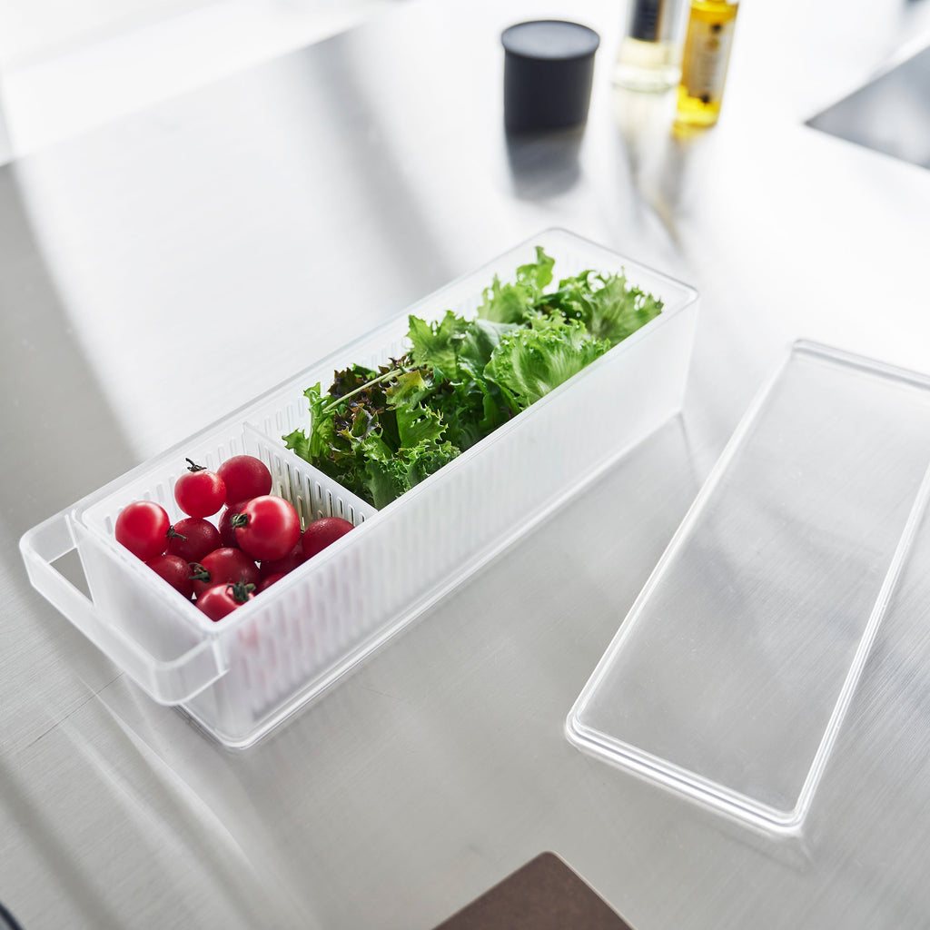 Storage Basket with Lid & Divider