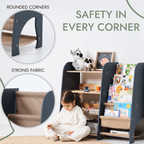 Wooden Montessori Bookshelf & Toy Shelving