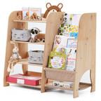 Wooden Montessori Bookshelf & Toy Shelving