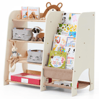 Wooden Montessori Bookshelf & Toy Shelving