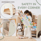 Wooden Montessori Bookshelf & Toy Shelving